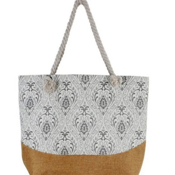 Print Rope Handle Tote Bag - Picture 3 of 5